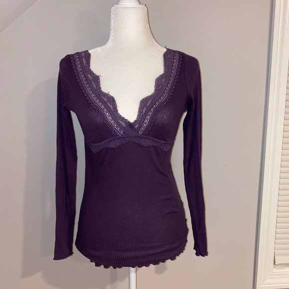 SOLD | Denim & Supply Drop-Needle Cotton Henley ASO Elena Gilbert - Picture 2 of 4